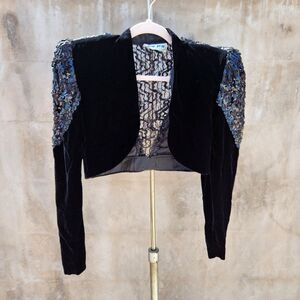 Zum Zum By Niki Livas Vintage Bolero Jacket Black